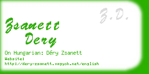 zsanett dery business card