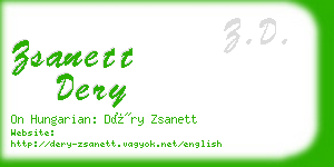 zsanett dery business card